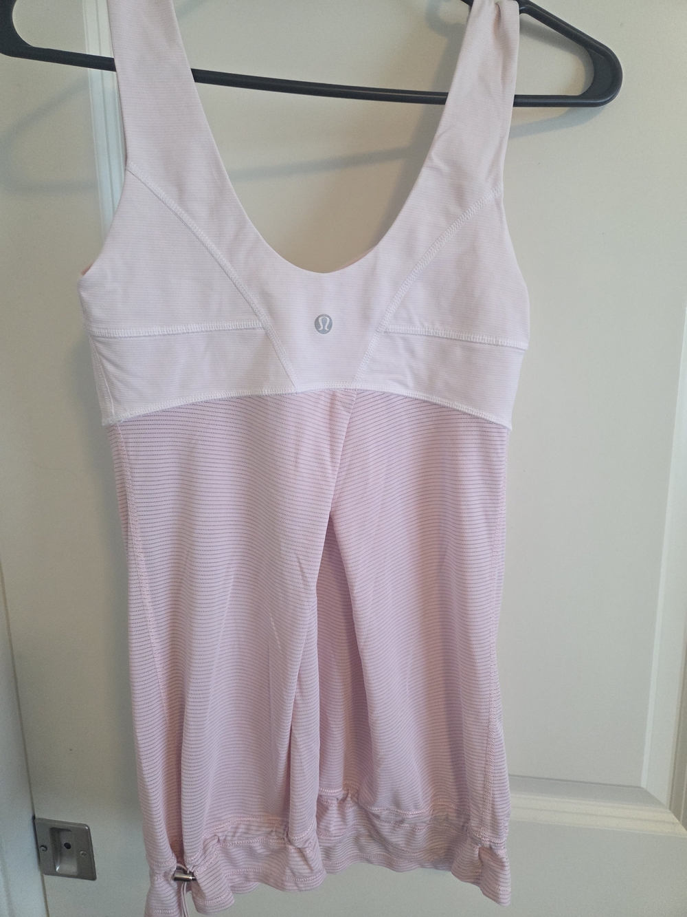 lululemon athletica Light Pink Striped Support Tank
